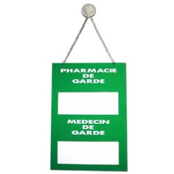 Plaque signalétique "Pharmacie/Médecin de garde"en plexiglass