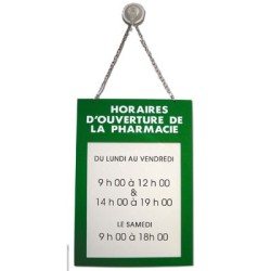PLAQUE PLEXILASS "Horaire d'ouverture"