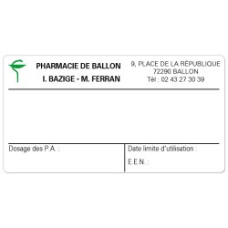 Etiquette Pharmacie...