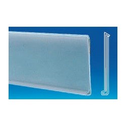 GLISSIERES PORTE ETIQUETTE FOND TRANSPARENT (LOT DE 10)