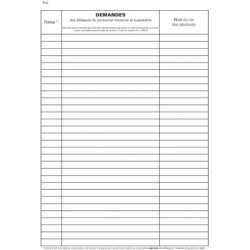REGISTRE DES DELEGUES DU PERSONNEL