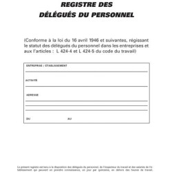REGISTRE DES DELEGUES DU PERSONNEL