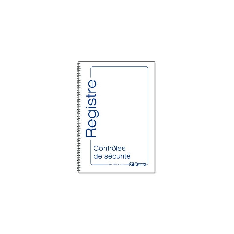 REGISTRE CONTROLE TECHNIQUE SECURITE