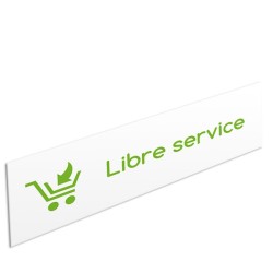 Tête de rayon Libre service - Illustration standard par Pictographix