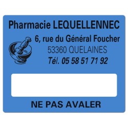 ETIQUETTES DE PHARMACIE pour préparations magistrales - Lot de 500 - 50 x 40 mm.