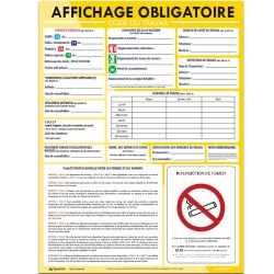 Panneau Code du Travail - Affichage Obligatoire - 44 x 60 cm