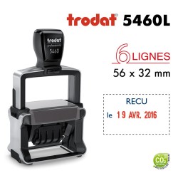 Tampon Dateur Trodat Métal line 5460L13 Reçu le.. (56x32mm)