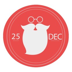 Stickers Cercle de Noël - 30 x 30 cm