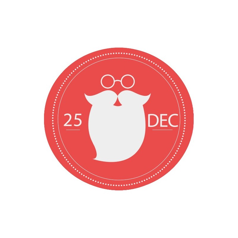 Stickers Cercle de Noël - 30 x 30 cm