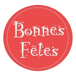 Stickers Cercle de Noël - 30 x 30 cm