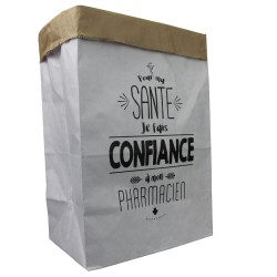 Sac papier Kraft à double épaisseur - 22 x 36 + 14 cm