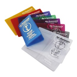 Porte carte pvc Cristal souple, 2 poches, 130x95mm