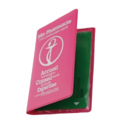 Porte-carte Vitale PVC mat color - 2 poches - personnalisé