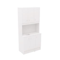 Meuble haut de laboratoire, largeur 109 cm avec evier