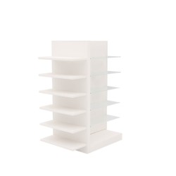 Alpha métal - Tête de gondole avec 6 tablettes métal ou verre