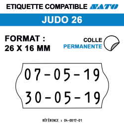ROULEAU 1200ETIQ 26*16 MM METO