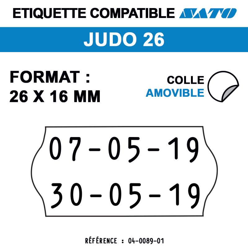 ROULEAU 1200ETIQ 26*16 MM SATO JUDO26