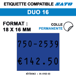 ROULEAU 1500ETIQ 18*16 MM SATO DUO16