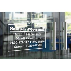Stickers horaires adhésifs - Pancarte