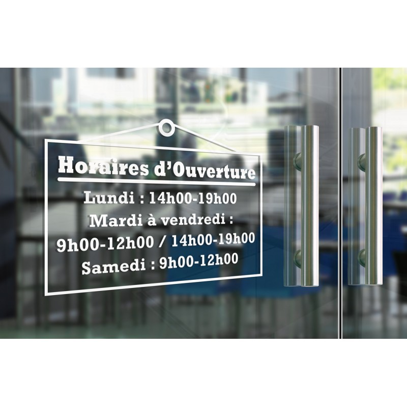 Stickers horaires adhésifs - Pancarte