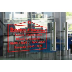 Stickers horaires adhésifs - Pancarte