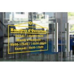 Stickers horaires adhésifs - Pancarte