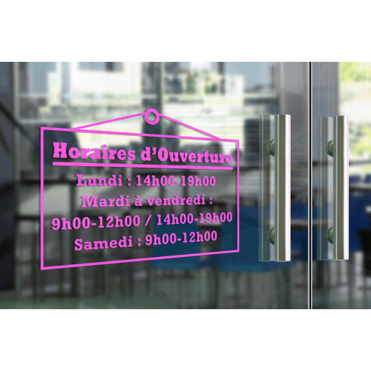 Stickers horaires adhésifs - Pancarte