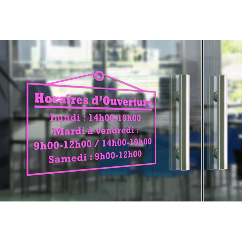 Stickers horaires adhésifs - Pancarte