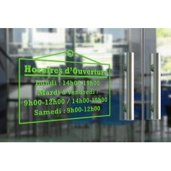 Stickers horaires adhésifs - Pancarte
