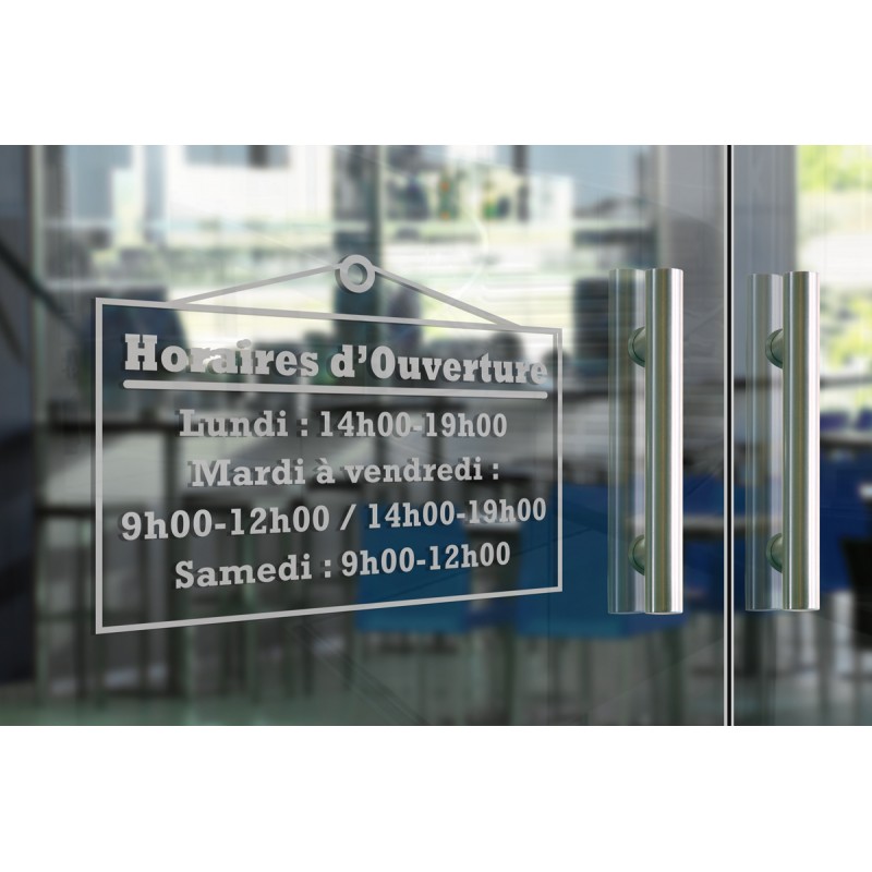 Stickers horaires adhésifs - Pancarte