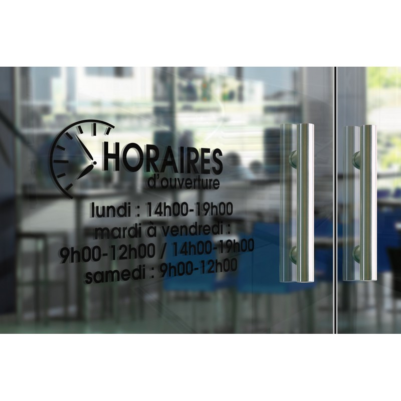Horaires adhésifs en vinyle - Horloge moderne 1