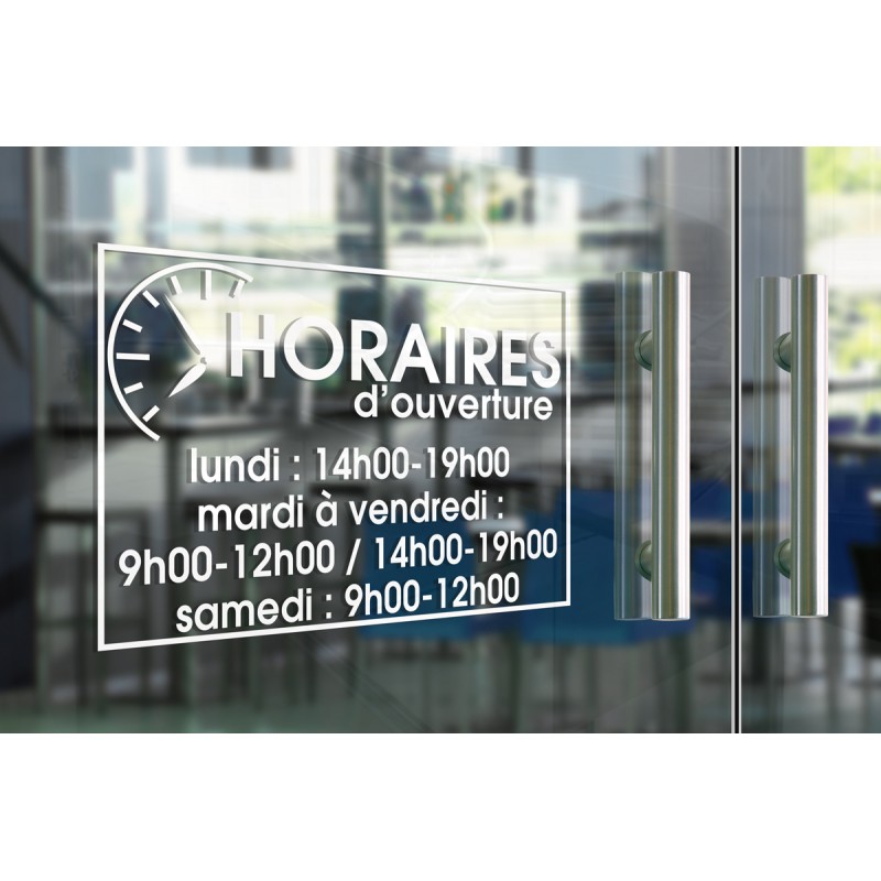 Horaires adhésifs en vinyle - Horloge moderne 1