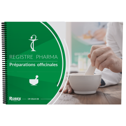 Registre des Préparations Officinales, format A4, 200 pages foliotées