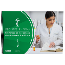 Registre comptable des stupéfiants - Format A4 - Spécial officines de pharmacie