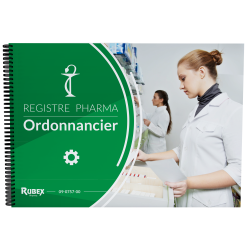 Ordonnancier de pharmacie 200 pages à spirales