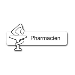 Badge pharmacien avec caducée