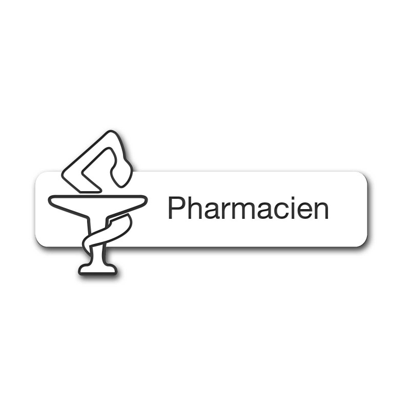 Badge pharmacien avec caducée