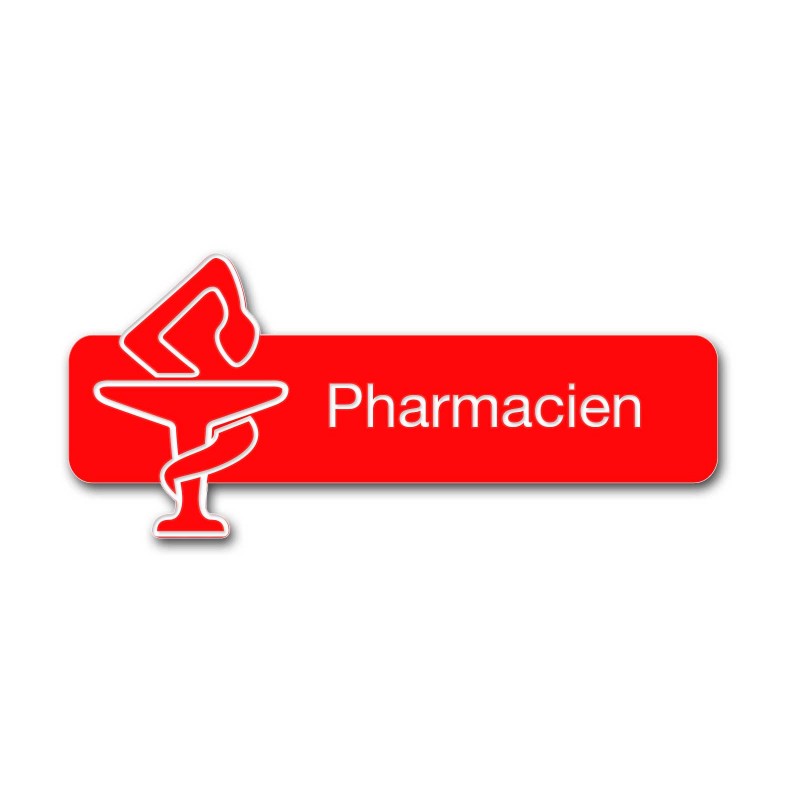 Badge pharmacien avec caducée