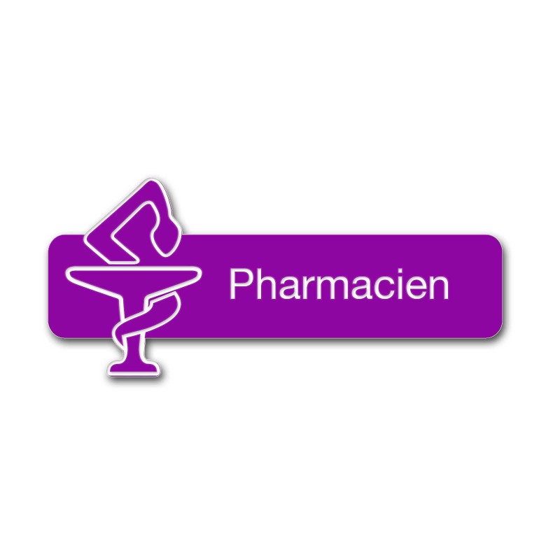 Badge pharmacien avec caducée
