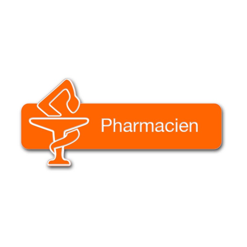 Badge pharmacien avec caducée