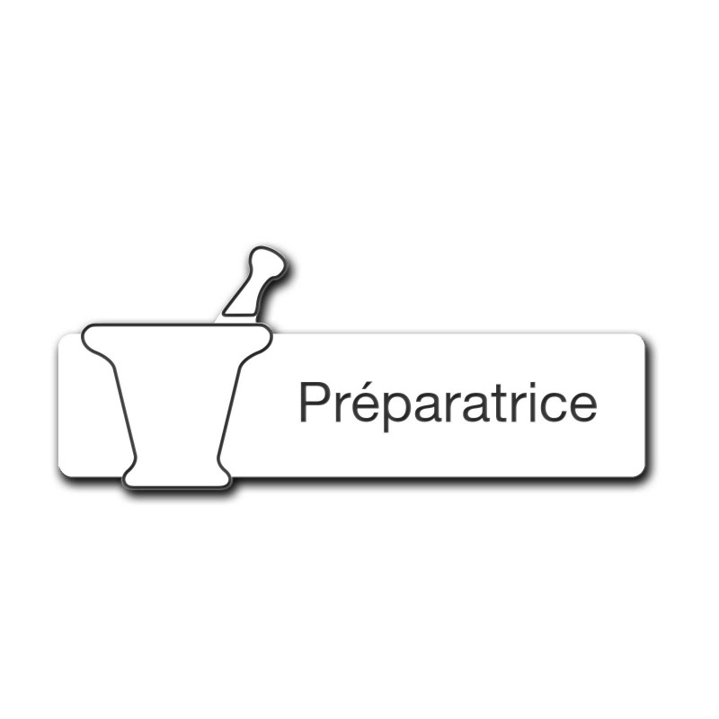 Badge Préparatrice avec mortier