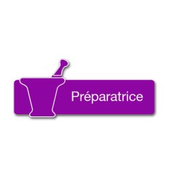 Badge Préparatrice avec mortier