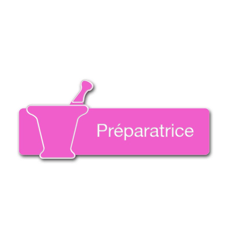 Badge Préparatrice avec mortier