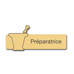 Badge Préparatrice avec mortier