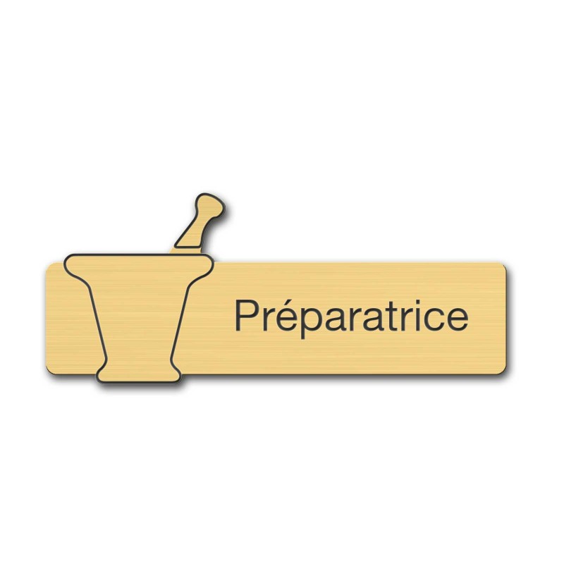 Badge Préparatrice avec mortier