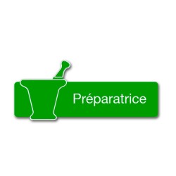 Badge Préparatrice avec mortier
