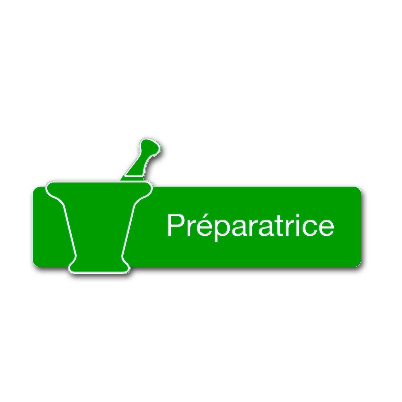 Badge Préparatrice avec mortier