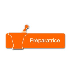 Badge Préparatrice avec mortier