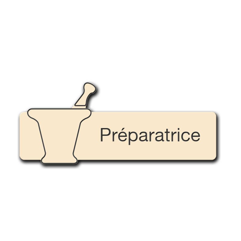 Badge Préparatrice avec mortier