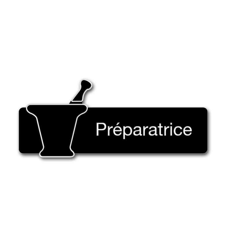 Badge Préparatrice avec mortier